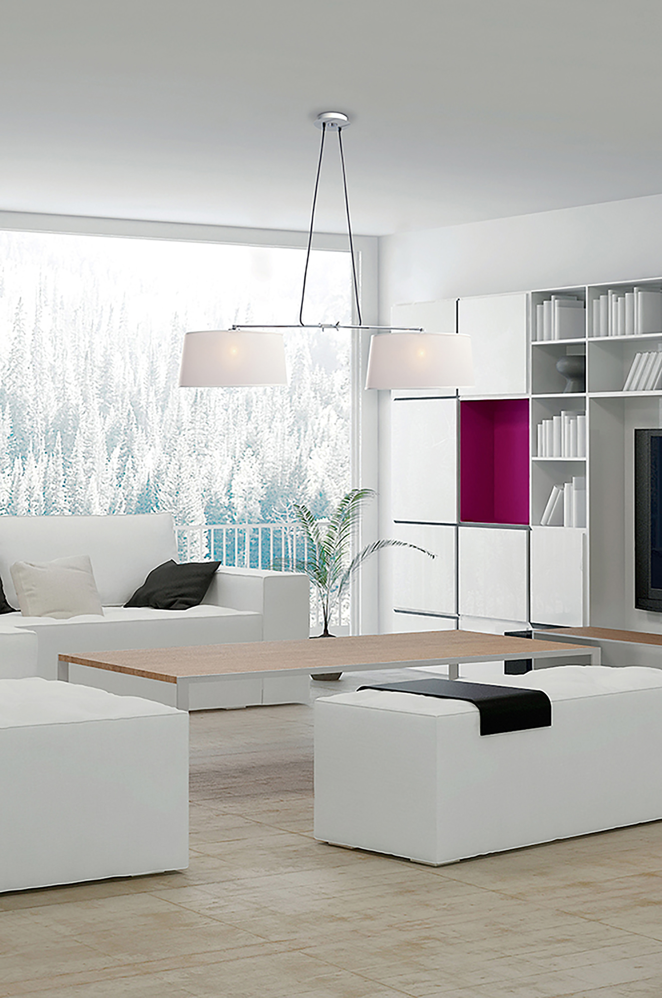 Habana White Shades Mantra Table & Floor Lamp Shades